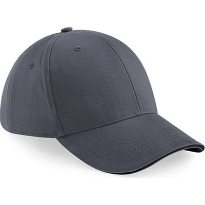 Beechfield 6 panelová Athleisure Tmavo sivá/Čierna