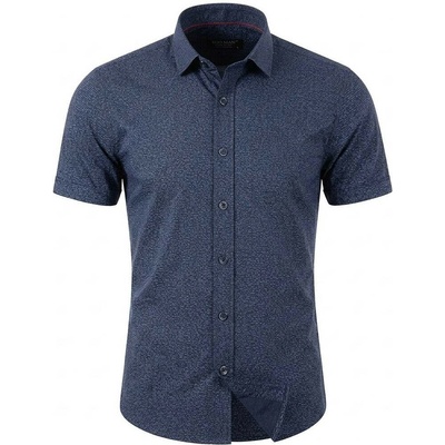 Ego man pánská košile regular fit krátký rukáv EKR-232-3 tmavě modrá