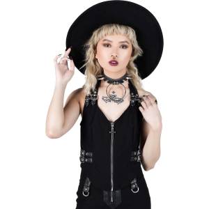 KILLSTAR дамски потник (елек) killstar - Равана кръст - Черен - ksra003368