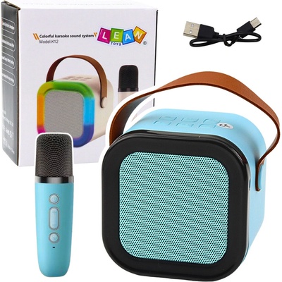 mamido Bezdrôtový karaoke reproduktor s mikrofónom K12 RGB Bluetooth modrý