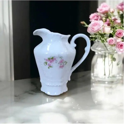 Mliekovka reliéfna Opera 0,40l Opera s ružou Český porcelán Dubí