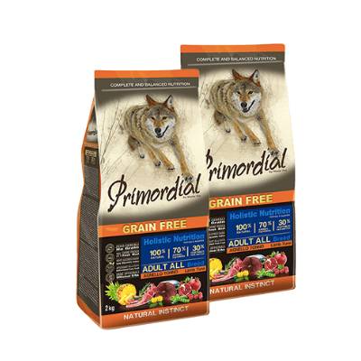 Dvojbalení Primordial Grain Free Adult Tuna and Lamb 2 x 12 kg