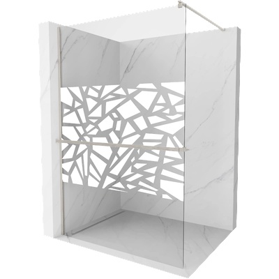 Mexen Kioto+ душ кабина с рафт Walk-in 70 x 200 cm, бял модел, четкан никел - 800-070-121-97-85 (800-070-121-97-85)