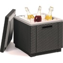 KETER Ice Cube Záhradný taburet hnedý 209457