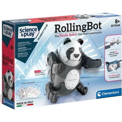Clementoni Научен комплект Clementoni Science & Play - Rolling Bot, панда (75055)