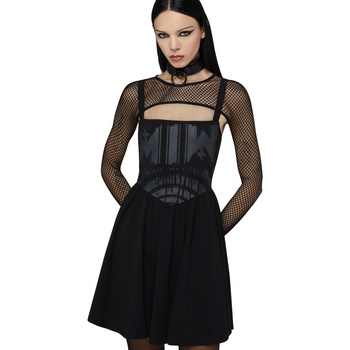 KILLSTAR дамска рокля KILLSTAR X MOTIONLESS IN WHITE - Voices Spiral - Black - KSRA014415