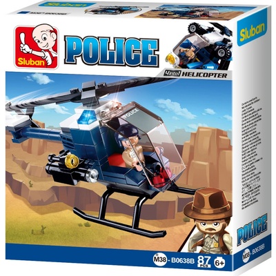 Sluban B0638B Polícia 4v1 Helikoptéra