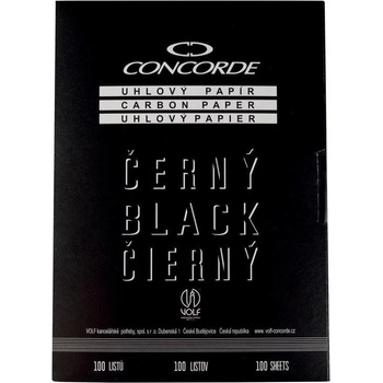 Farebný papier CONCORDE uhlový A4 100 listov čierny AH11400