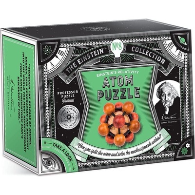 Professor Puzzle Drevený hlavolam Atom