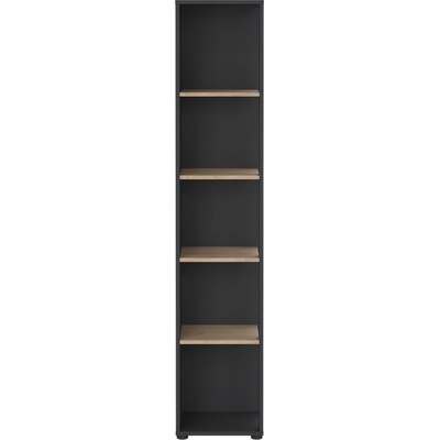 Tvilum Етажерка за книги в дъбов декор в цвят антрацит-натурален 41x205 cm Sign - Tvilum (65590ighl)