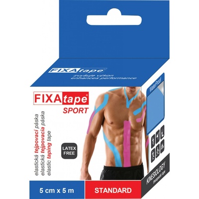 FIXAtape Kinesio Standard tejp. páska čierna 5 cm x 5 m