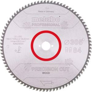 Metabo - Нож за трион за дърво 305х30 мм 84 зъба 628229000 (628229000)