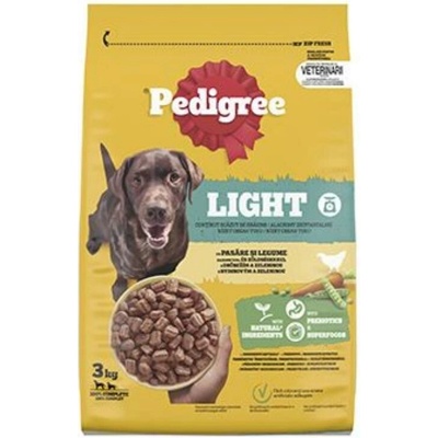 Pedigree Dry Adult M/L Light drůbeží se zeleninou 3 kg