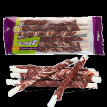 Braaaf Braaf - Лакомство за кучета усукани солети с агнешко и риба /21 см/180 гр