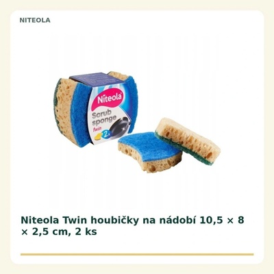 Niteola Twin houbička na nádobí 2 ks