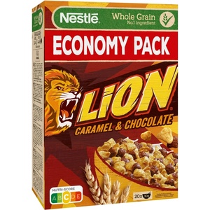 Nestle Зърнена закуска Nestle - Lion, с карамел и шоколад, 600 g (12521360) - baby