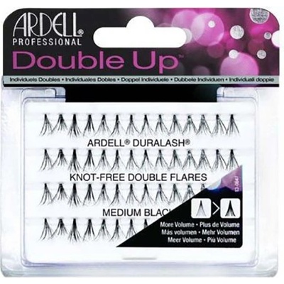 Ardell Double Up Duralash Knot-Free Double Flares Medium Black изкуствени мигли на снопчета за жени 1 бр