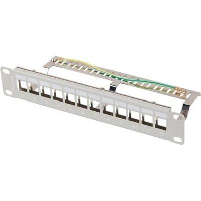 Lanberg Пач панел Lanberg patch panel blank 12 port 1U 10" ftp for keystone modules grey v2 (PPKS-9212-S)