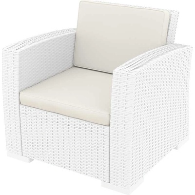 Bogdan Furniture Am Кресло Monako, бял с възглавници