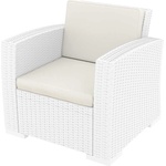 Bogdan Furniture Am Кресло Monako, бял с възглавници