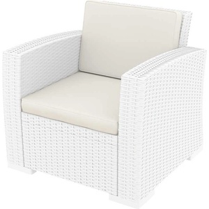 Bogdan Furniture Am Кресло Monako, бял с възглавници