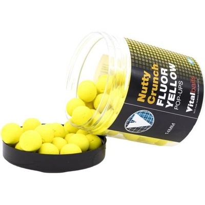 Vitalbaits Pop-Up Boilies Nutty Crunch Fluor Yellow 80g 18mm