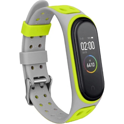 Xiaomi Mi Band 5/6 náhradný náramok - Jemný silikón Šedo zelená MBSCZ-JS5SZ