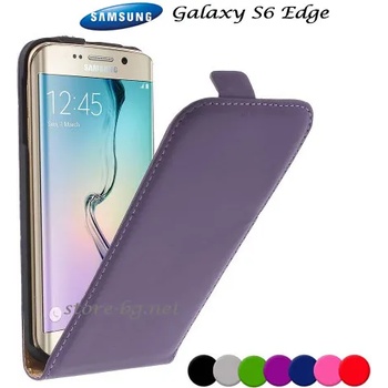 Image 1 of Samsung Galaxy S6 Edge G925 Флип Кожен Калъф и Протектор