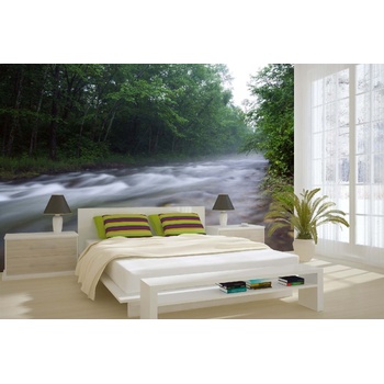 DIMEX ART s. r. o Самозалепваща се флизелинова фототапета река в мъгла 375 x 250 см