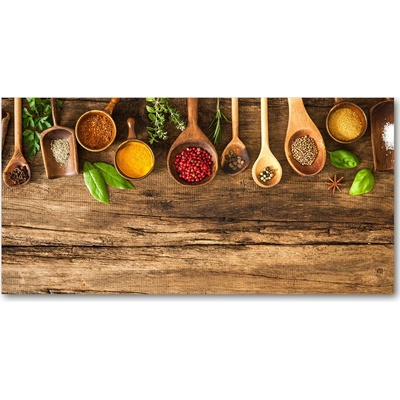 Foto obraz sklo tvrzené korenie drevo 100x50 cm