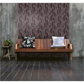 DIMEX ART s. r. o Луксозна флизелинова тапета черна мозайка от листа