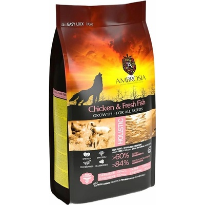 Ambrosia Puppy & Growth All Breeds Chicken & Fresh Fish 6 kg