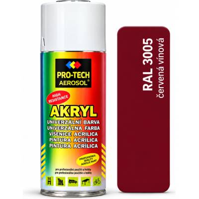 Pro-tech akryl 400 ml červená vínová