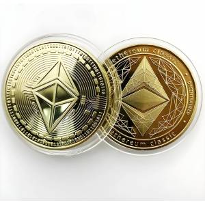 HARAHU Монета Ethereum Classic - Златна KP13406