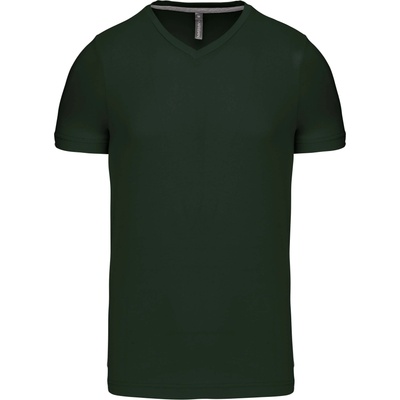 Kariban v-neck k357 / Мъжка тениска с къс ръкав - горско зелено l (20k35707403)