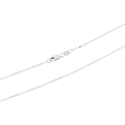 Gemmax Zdobný kuličkový řetízek z bílého zlata GUCWN-40-03087