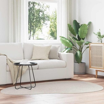 vidaXL Килим HUARTE Пясък 140 x 200 cm Полиестер (4103778)