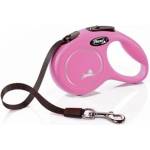 flexi New Classic Tape Pink автоматичен лентов повод за кучета - 0.2кг - petstation - 27,38 лв