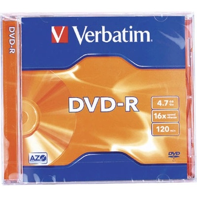 Verbatim DVD-R Verbatim 16x 4.7 GB в тънка кутия (2315042-01-43547)