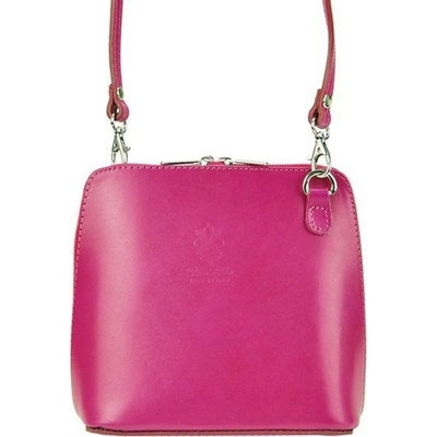 Malá kožená crossbody kabelka no. 55 Růžová