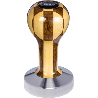 Buna Café tamper lak šachovnica, TP, nerez mat, plochý 57,5 mm