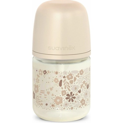 Suavinex Láhev sklo Wonderland fyziologická SX Pro krémový květ 120 ml