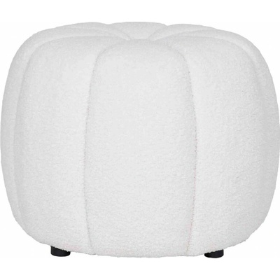 House Nordic Puf PAISLEY, ø48 cm polyester, bílý
