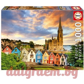 Educa Пъзел educa 19927 - 1000 части - Катедрала Коб, Ирландия (edu19927)