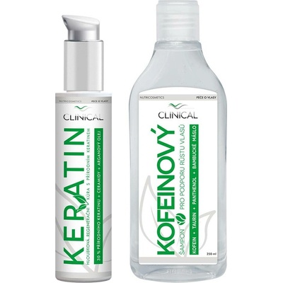 Clinical Keratin hloubková regenerační vlasová kúra 100 ml + arganový olej 20 ml dárková sada