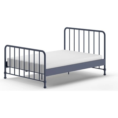 VIPACK Синьо метално двойно легло 140x200 cm с включена подматрачна рамка BRONXX - Vipack (BRBE1407)