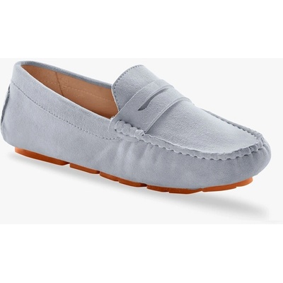 Kožené mokasíny modrá