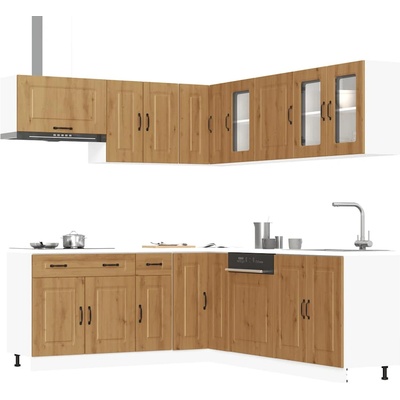 vidaXL Комплект кухненски шкафове от 11 части Kalmar, инженерно дърво (3314920)