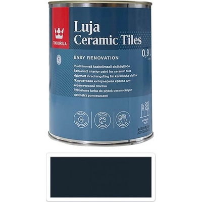 TIKKURILA Luja Ceramic Tiles 0,9 l Čiernošedá