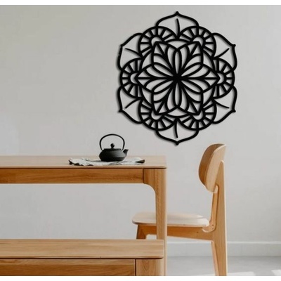 Dřevěná mandala na zeď GEOMETRIA - 55x55 cm